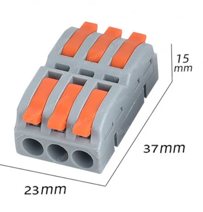 Quick terminal blocks-6 square three in and three out