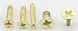 Golden Flat Head Screws M3*85