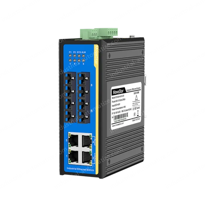 [100 Gigabit 4 Optical 4 Electrical] Ring Network Management Industrial Switch