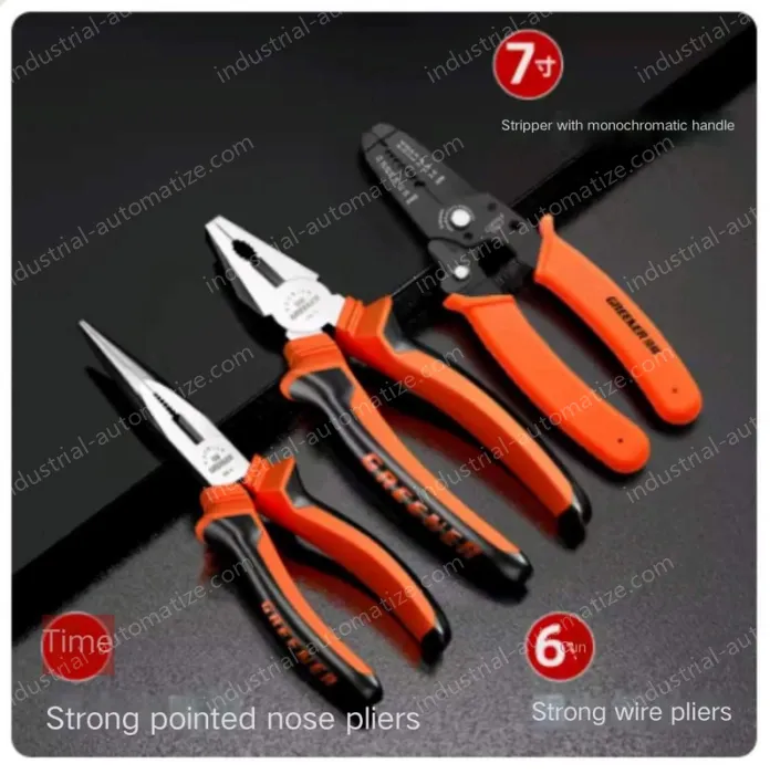 3-piece set of 6 inch pliers