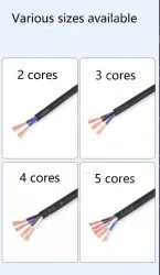 5 core 4 core 2 core sensor cable 20 AWG 5 pole
