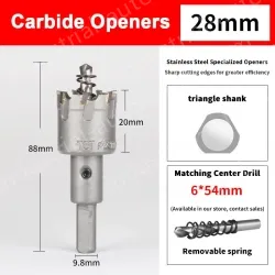 Stainless steel special hole opener 28mm