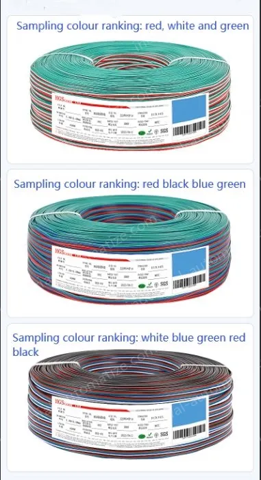 LED light connecting cable 18AWG*6 and (34/0.178TS)