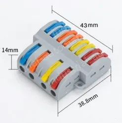 Quick terminal blocks-SPL-84 four in and eight out