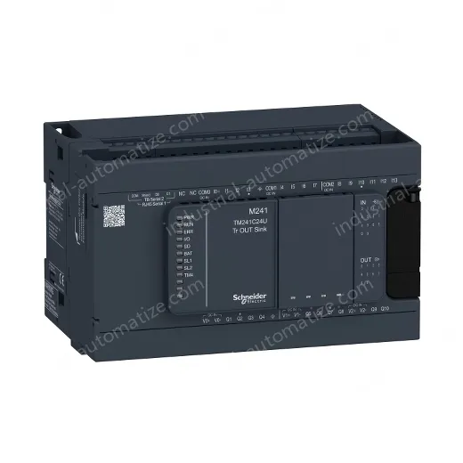 TM241C24U Logic controller, Modicon M241, 24 IO transistor NPN