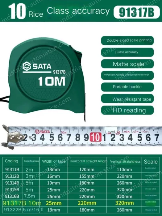 Level 1 accuracy: 10 meters, ruler width, 25mm-91317B