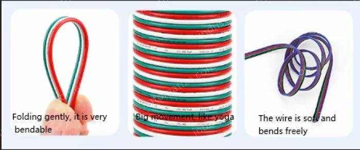 LED light connecting cable 18AWG*10 and (34/0.14TS)