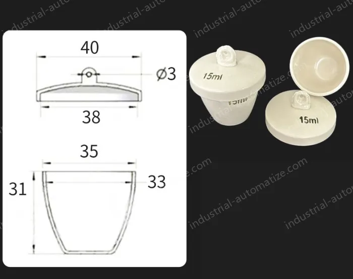 Ceramic crucibles 15ml+ lid