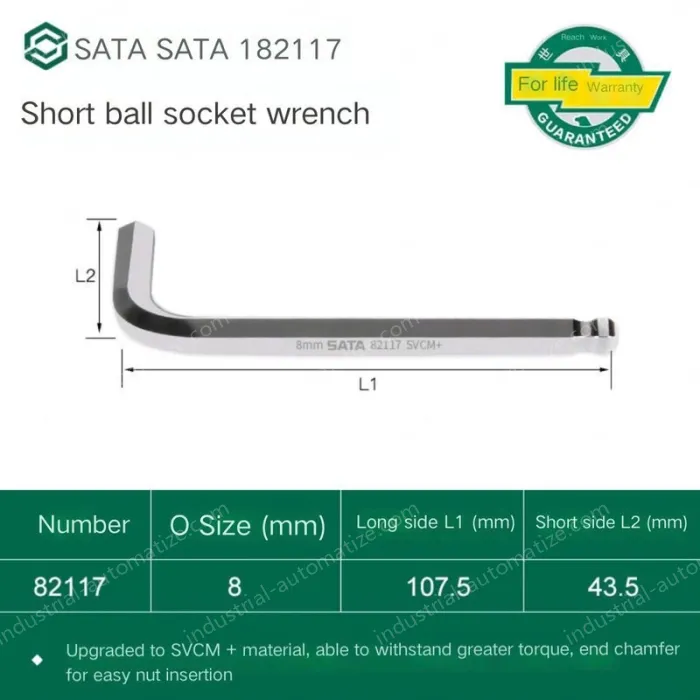 Short ball hex wrench 8mm 82117