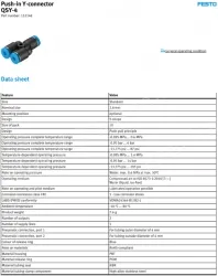 Push-in fitting QSY-4(FESTO)