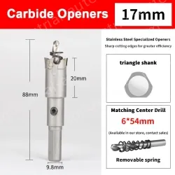 Stainless steel special hole opener 17mm