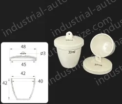 Ceramic crucibles 30ml+ lid