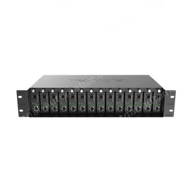 14-slot fiber optic transceiver chassis