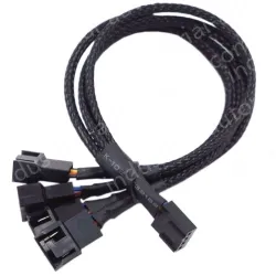 PWM four-point temperature control cooling fan extension cable 1in 4out
