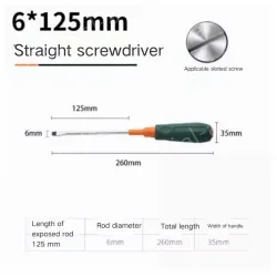 Slotted screwdriver 6*125