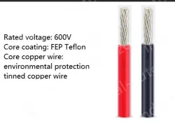 Teflon Wire Cable 18AWG Black 19 cores