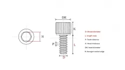 Cylindrical head hexagon socket screws M2.5*10