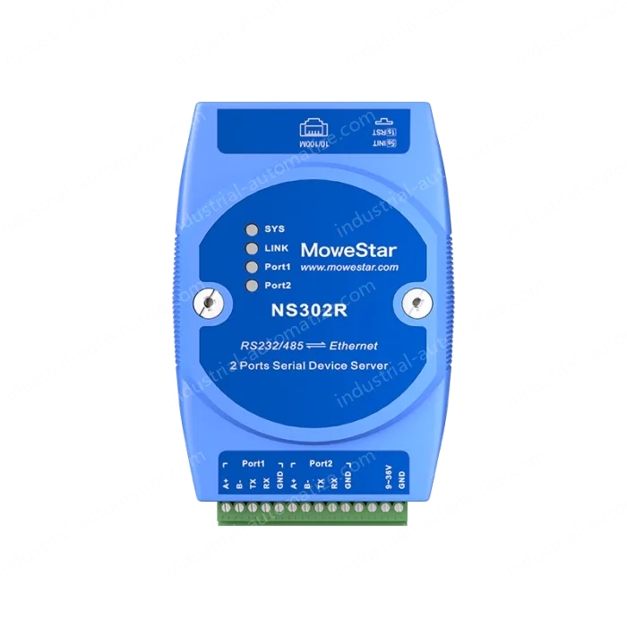 DIN Rail Serial Server 2 ports