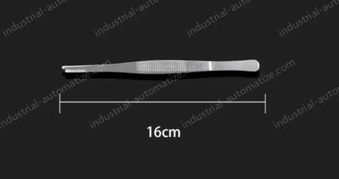 Stainless steel tweezers Straight round toe (thick) 16cm