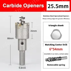 Stainless steel special hole opener 25.5mm