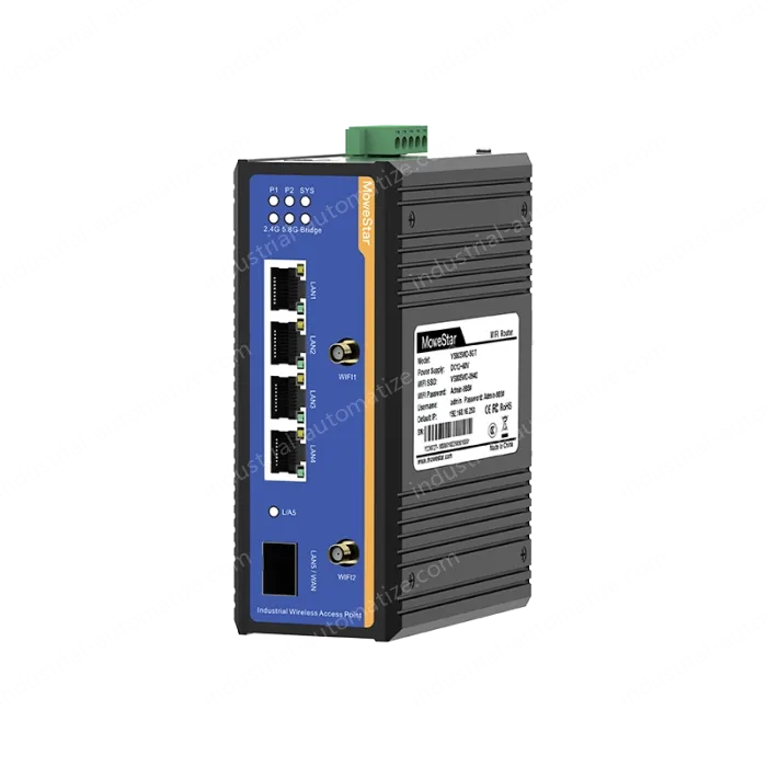 1 Port Gigabit SFP + 4 Ports Gigabit RJ45 Din-Rail Dual Band Wi-Fi6 Wireless Router