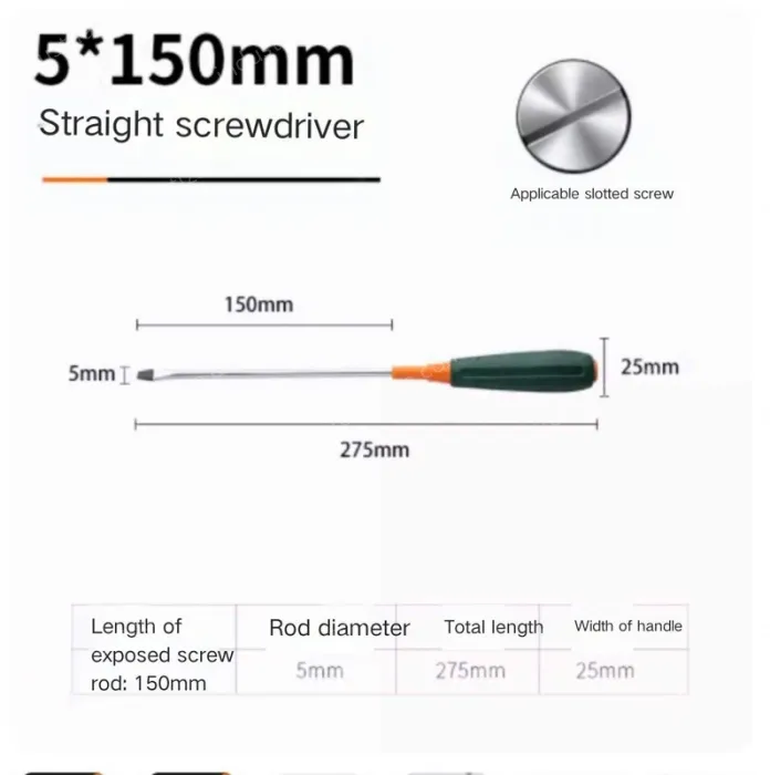 Slotted screwdriver 5*150