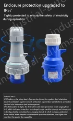 3 pole 63A Surface mounted socket