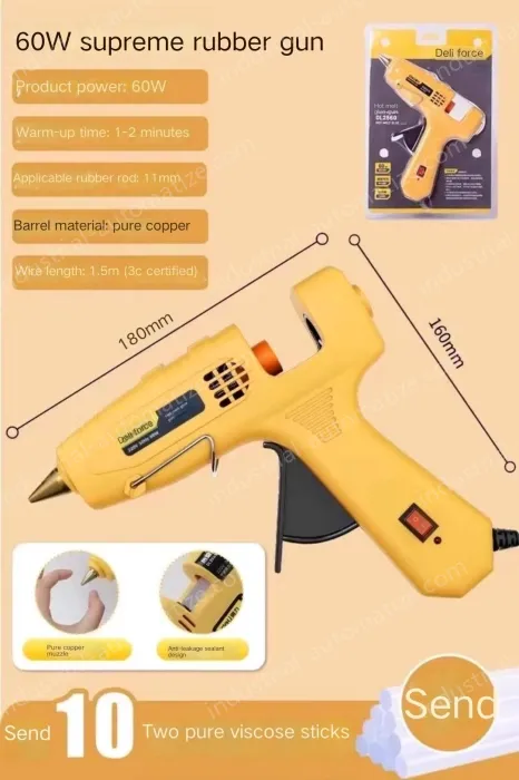 60W Extreme Glue Gun + 10 Glue Sticks