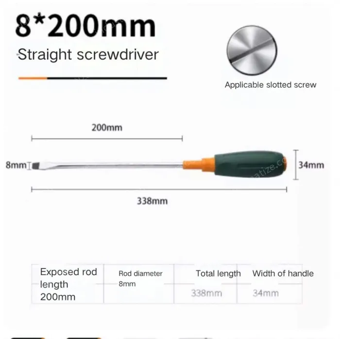 Slotted screwdriver 8*200
