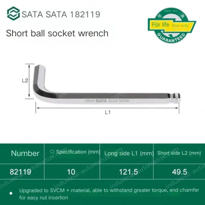 Short ball hex wrench 10mm 82119