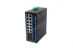 12-port 10/100/1000BASE-TX+12 SFP Managed Industrial PoE Switch