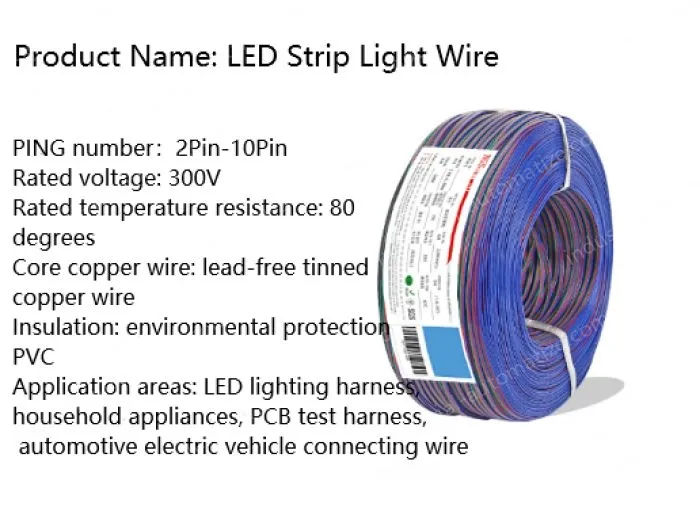 LED light connecting cable 16AWG*2 and (26/0.14TS)