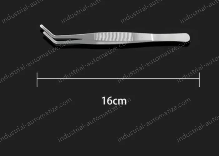 Stainless steel tweezers Curved round head (thick) 16cm