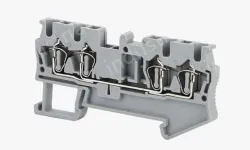 ST2.5-QUATTRO Yellow & Green Spring Terminal Blocks DIN rail type in-line terminal blocks