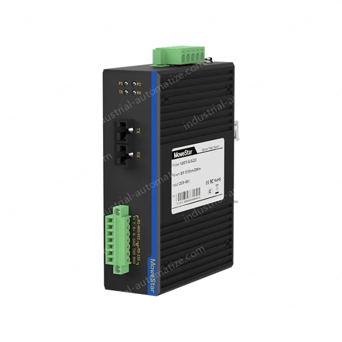 Din-Rail RS232/485/422 Serial To Fiber Modem