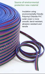 LED light connecting cable 18AWG*6 and (34/0.16TS)