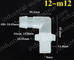 12-M12-M thread right angle elbow