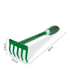 Army green five-tooth harrow