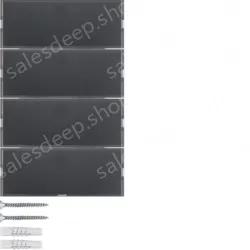 Push-button 4gang, lab. field, + RGB LED, internal temp. sensor, KNX - K.1, ant.