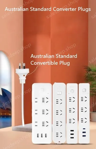 Australia 3-plug+2USB+1C Full Length 5m