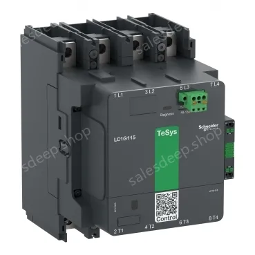 LC1G1854EHEN Contactor, high power, TeSys Giga, standard version, 4 pole/NO, AC-1 <=440V 305A, 48-130VAC/DC coil