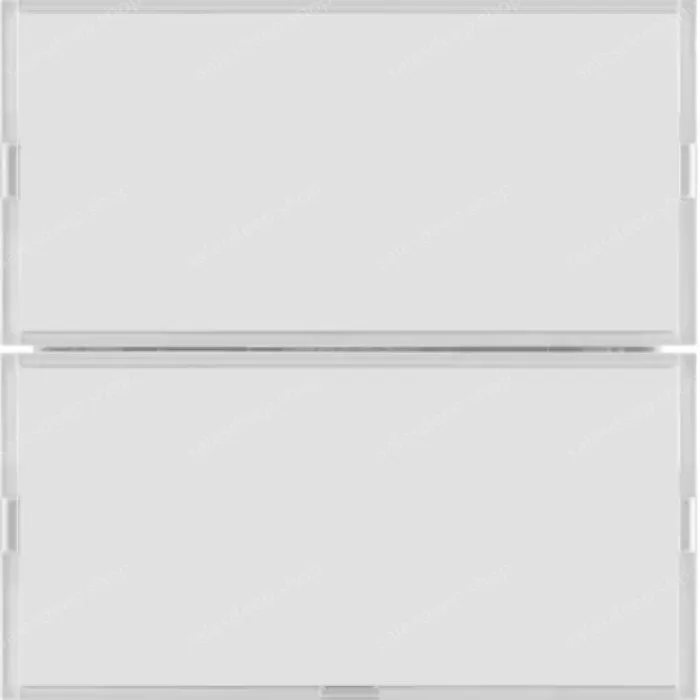 Push-button 2gang, RGB LED, int. temp. sensor, KNX - S.1/B.3/B.7, f. p.white